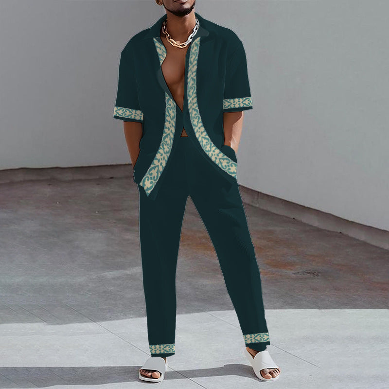 HIP HOP Men's Trendy Multi-color Long Sleeve Casual Suit